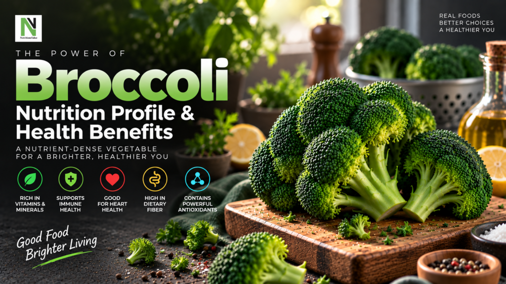 Broccoli nutrition profile and potential health benefits