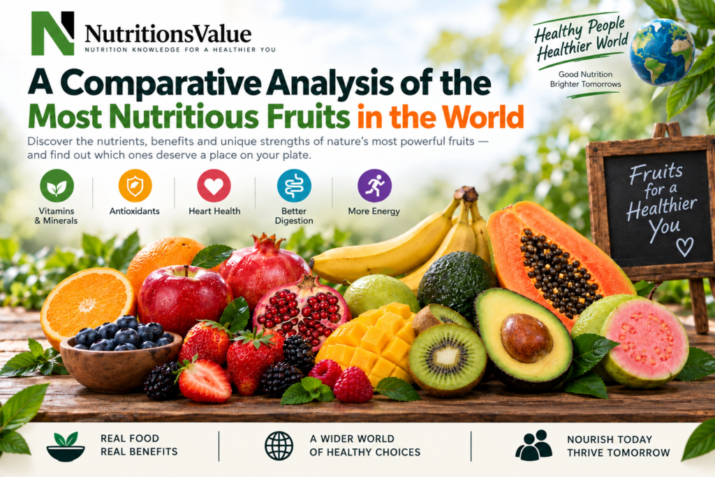 Most nutritious fruits in the world compared for key nutrients